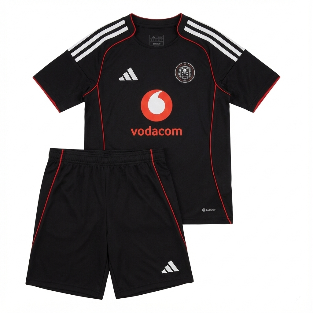 Orlando Pirates Home Children's Full Kit 2025/26 (2 Piece)